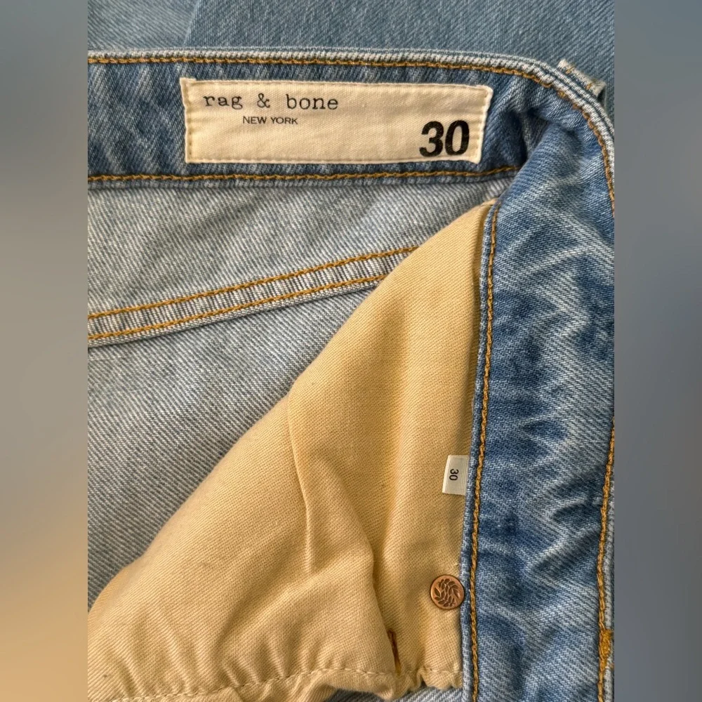 rag & bone Light Blue Straight Jeans - Picture 5 of 8